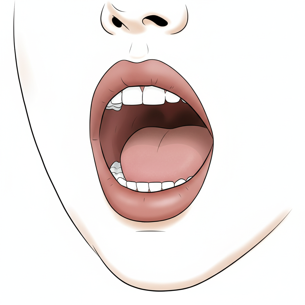 Illustration mnémonique pour le kanji 口