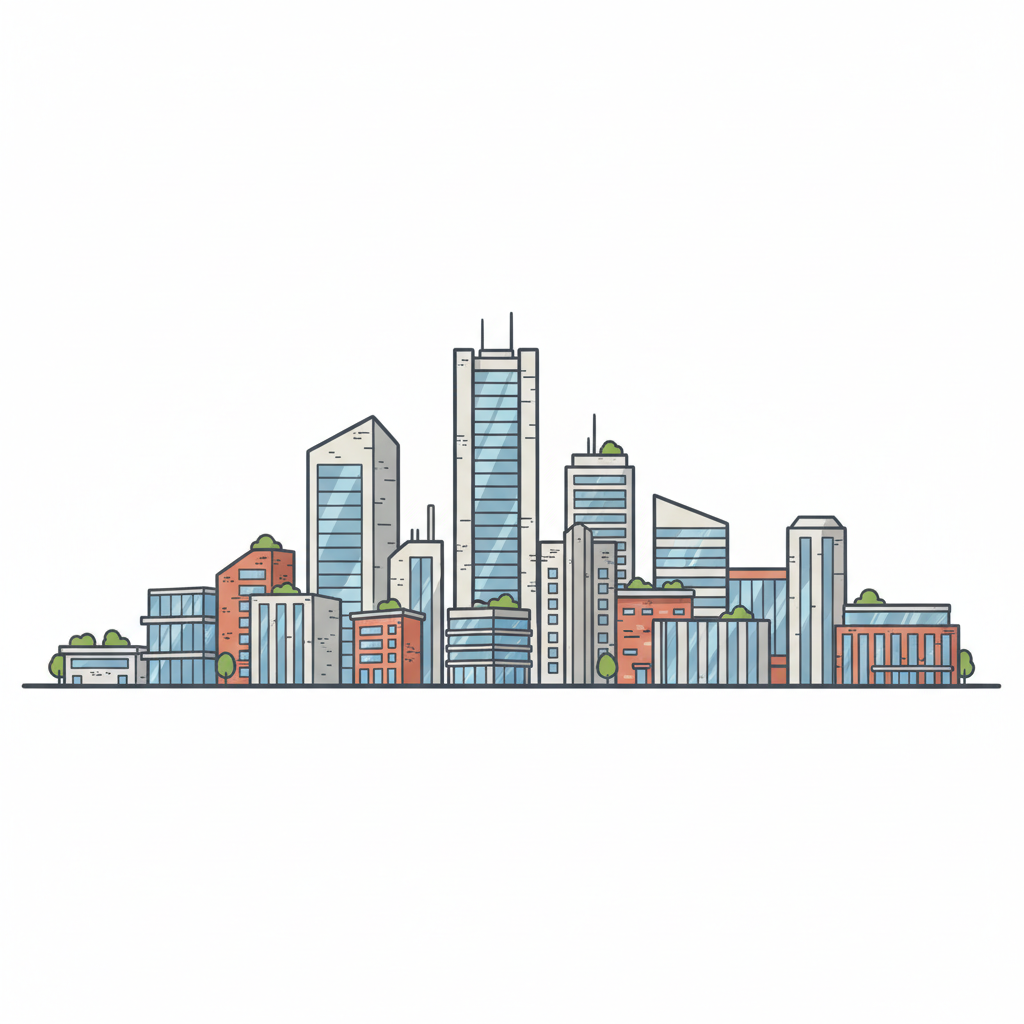 Ilustração mnemônica para o kanji 市