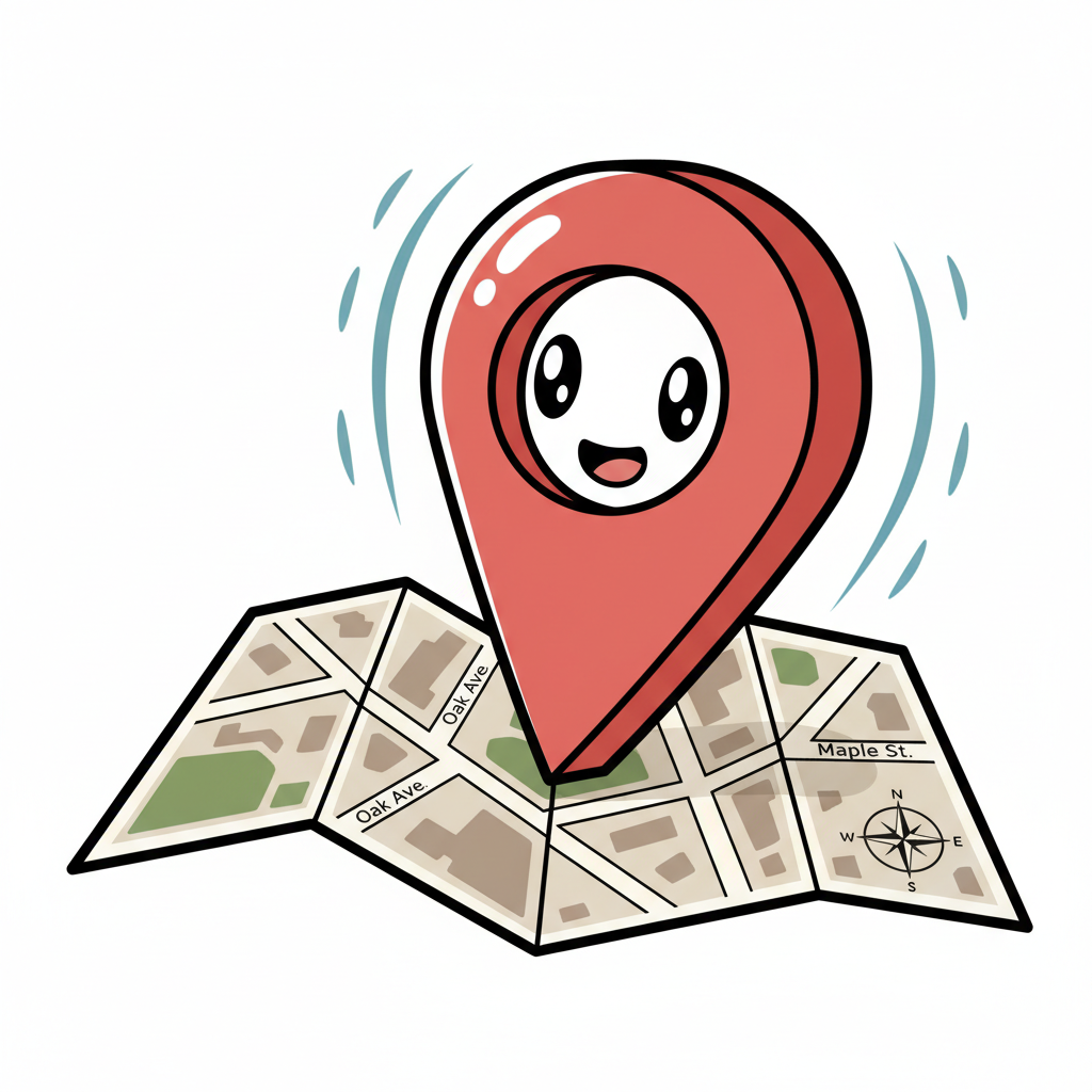 Ilustração mnemônica para o kanji 所