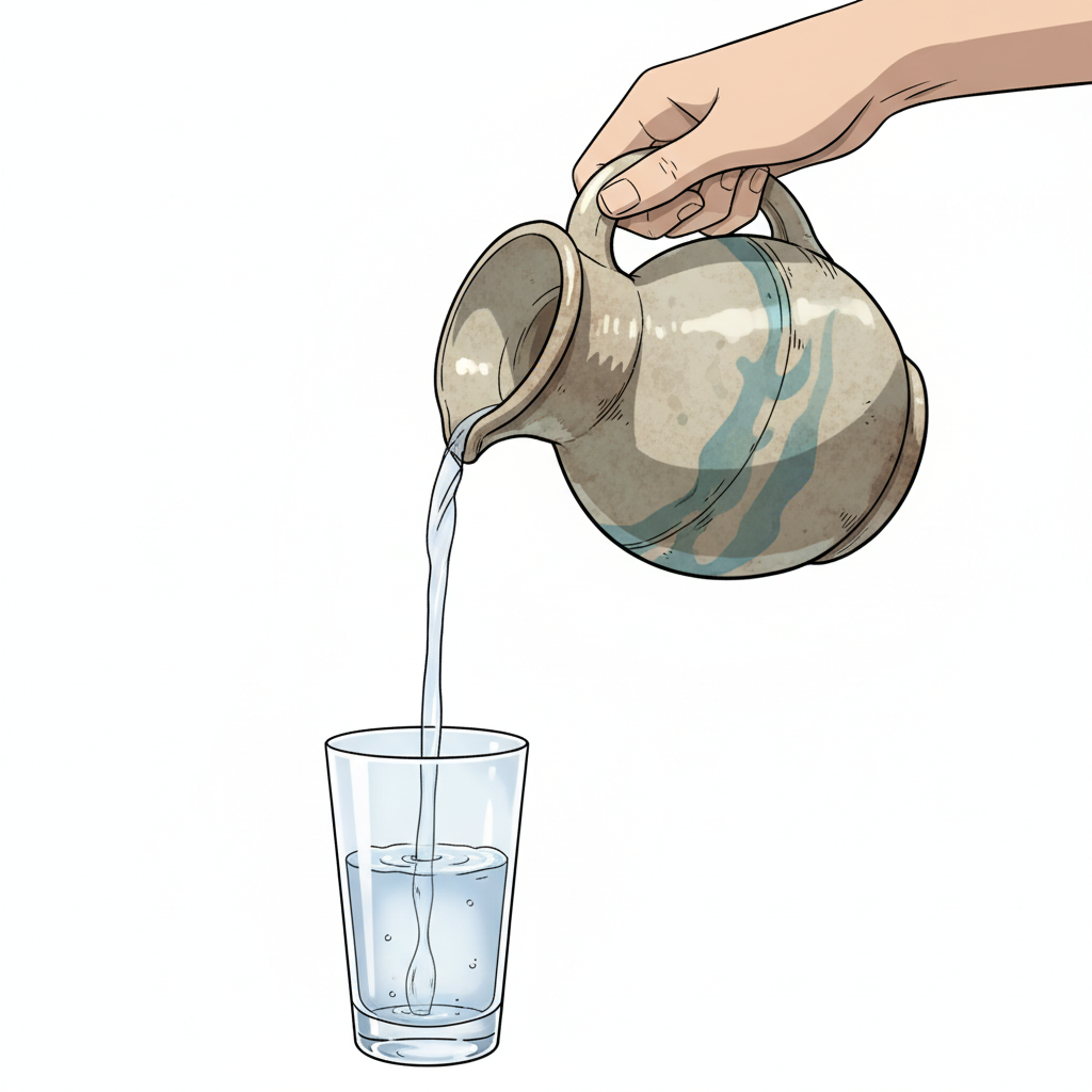 Ilustração mnemônica para o kanji 注