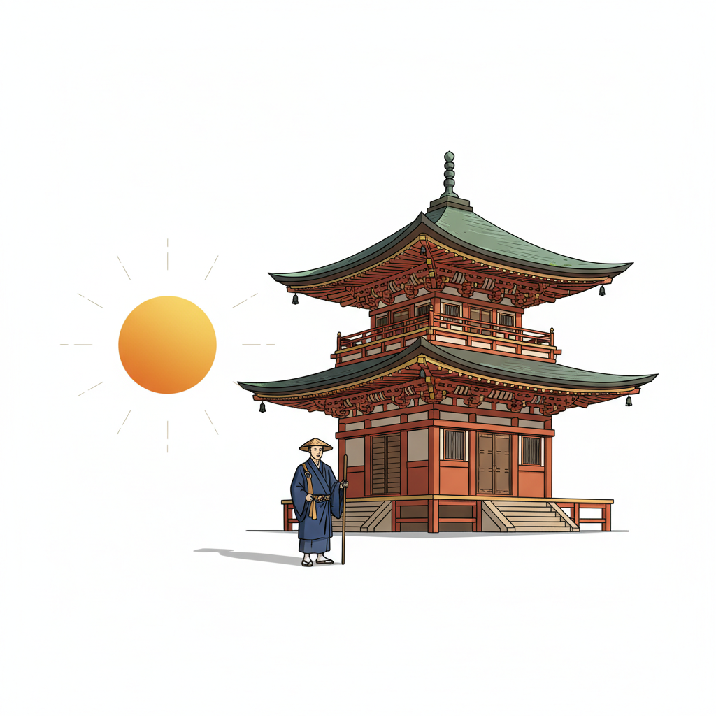 Illustration mnémonique pour le kanji 時
