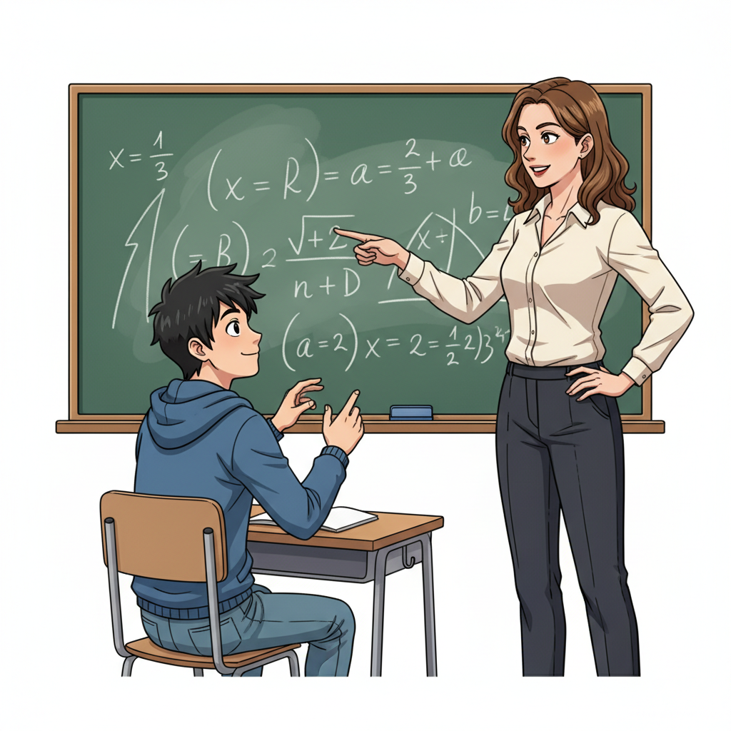 Illustration mnémonique pour le kanji 教