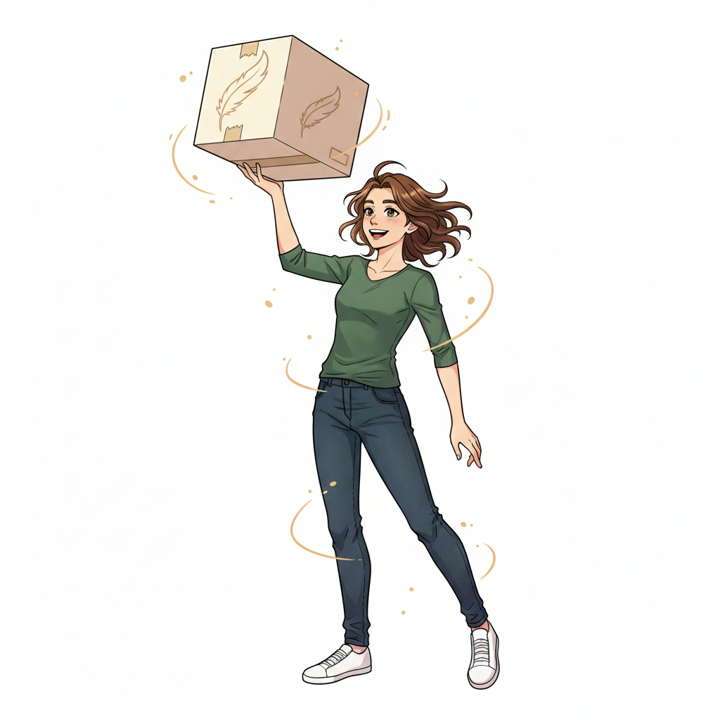Ilustração mnemônica para o kanji 軽