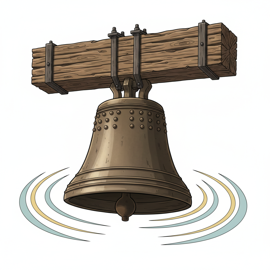 Ilustração mnemônica para o kanji 音