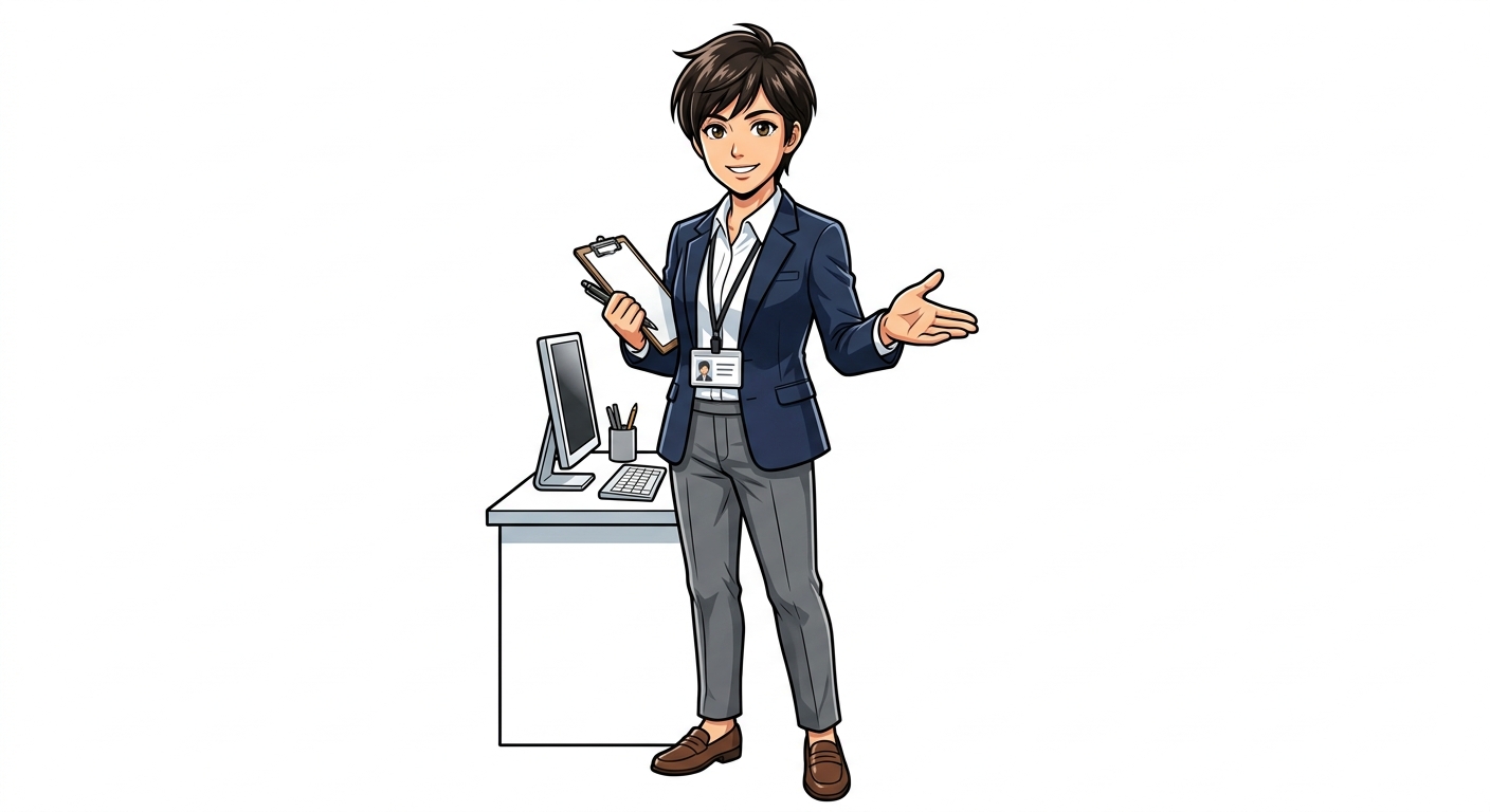 Illustration mnémonique pour le kanji 係