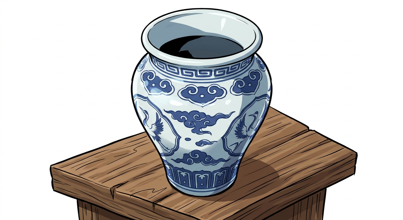 Ilustração mnemônica para o kanji 容