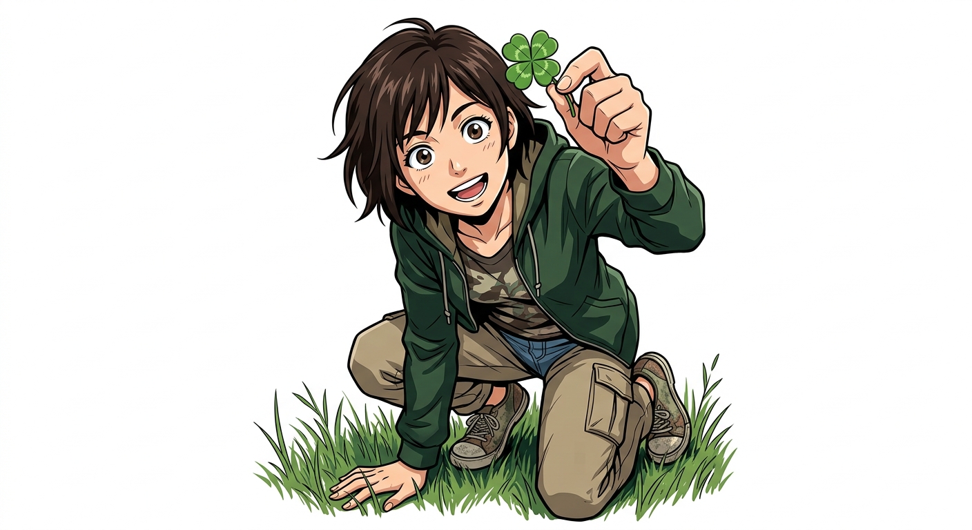 Illustration mnémonique pour le kanji 幸