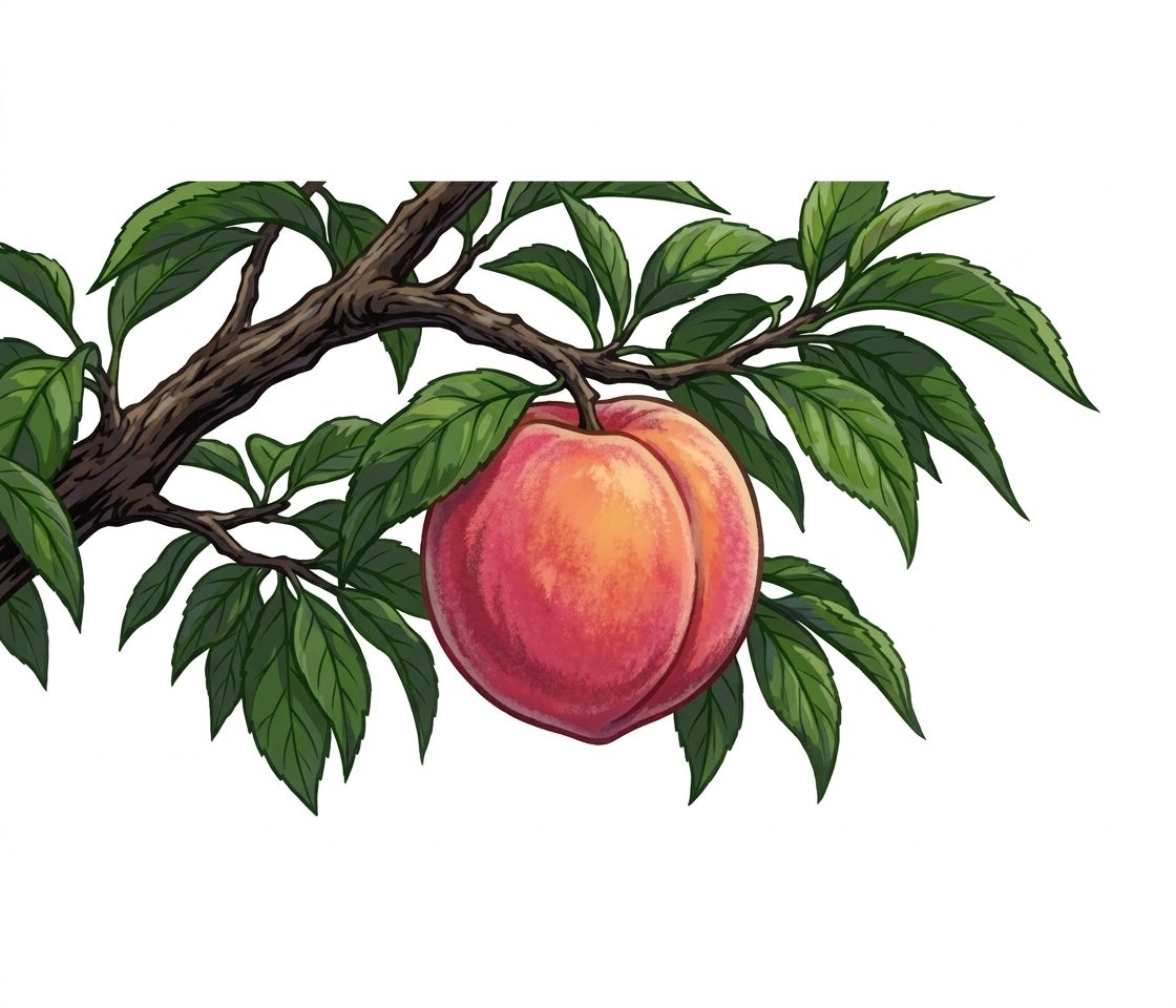 Ilustração mnemônica para o kanji 果