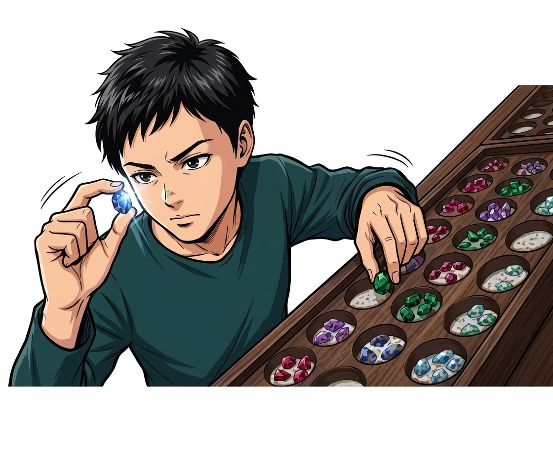 Ilustração mnemônica para o kanji 識