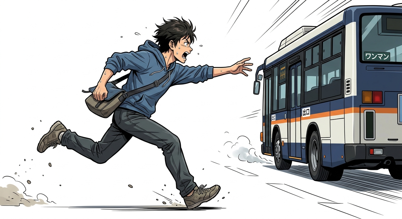 Illustration mnémonique pour le kanji 追