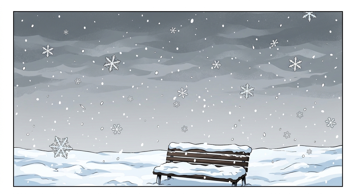 Ilustração mnemônica para o kanji 雪