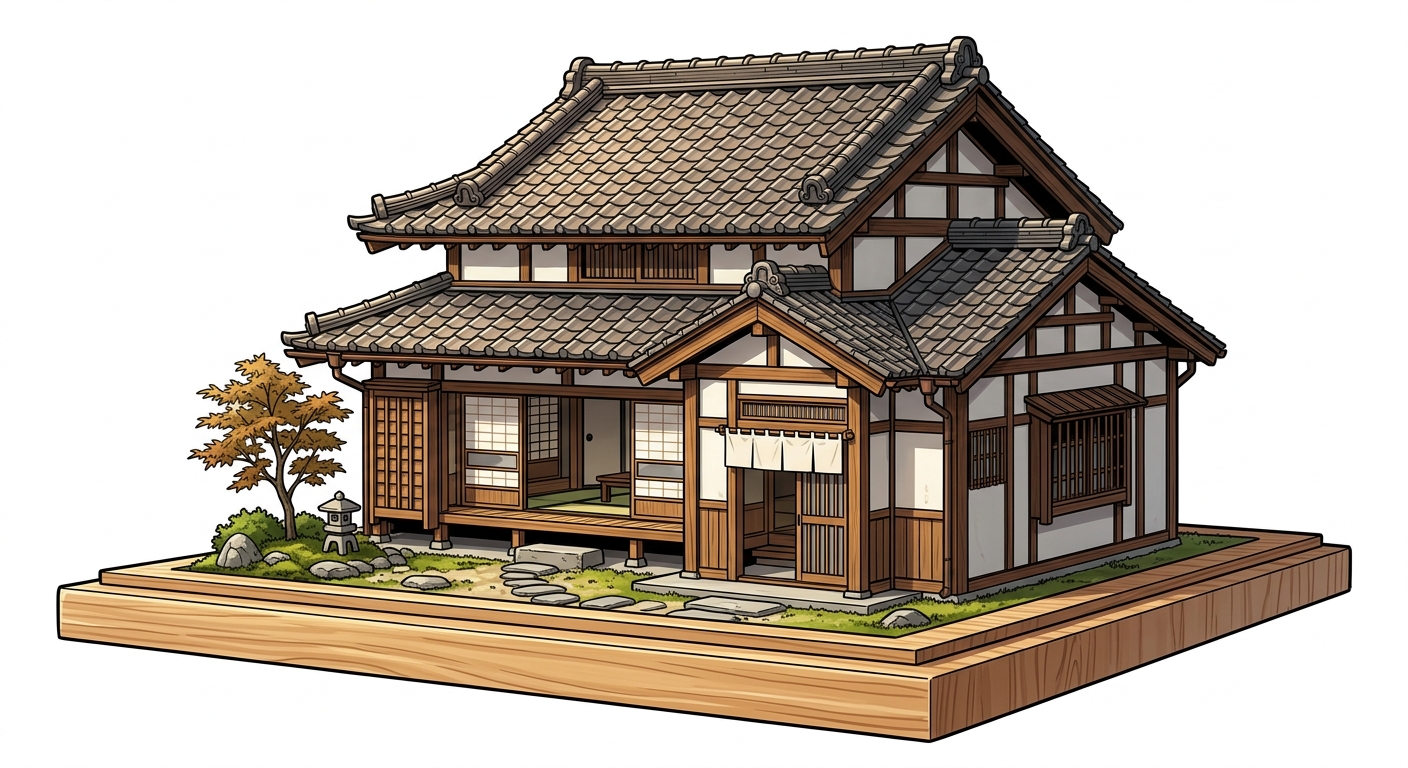 Ilustração mnemônica para o kanji 型