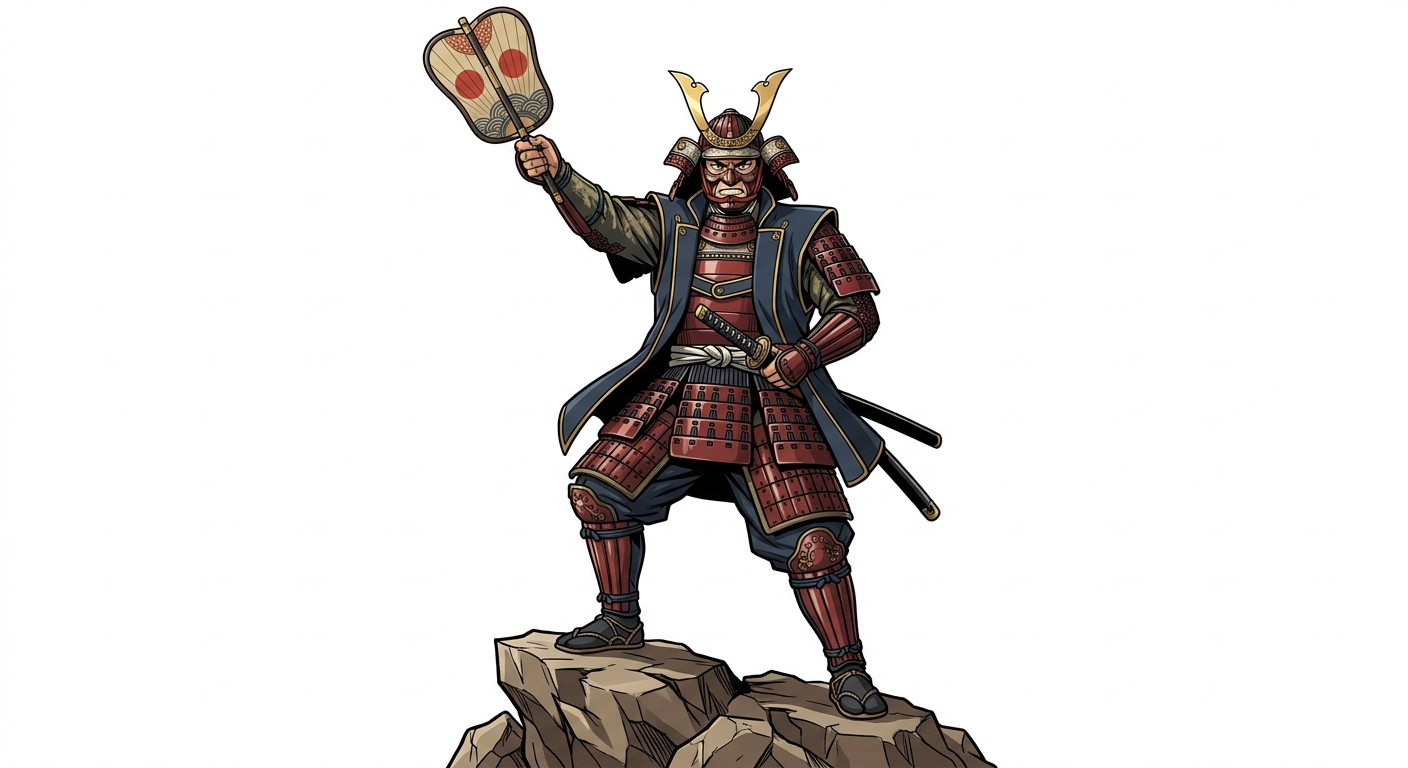 Ilustração mnemônica para o kanji 将