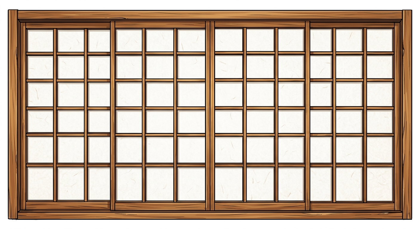 Ilustração mnemônica para o kanji 戸