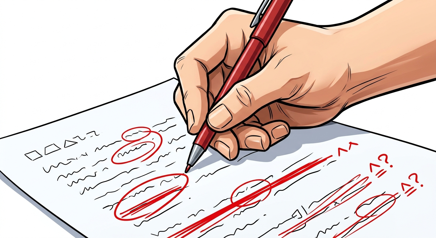 Ilustração mnemônica para o kanji 改