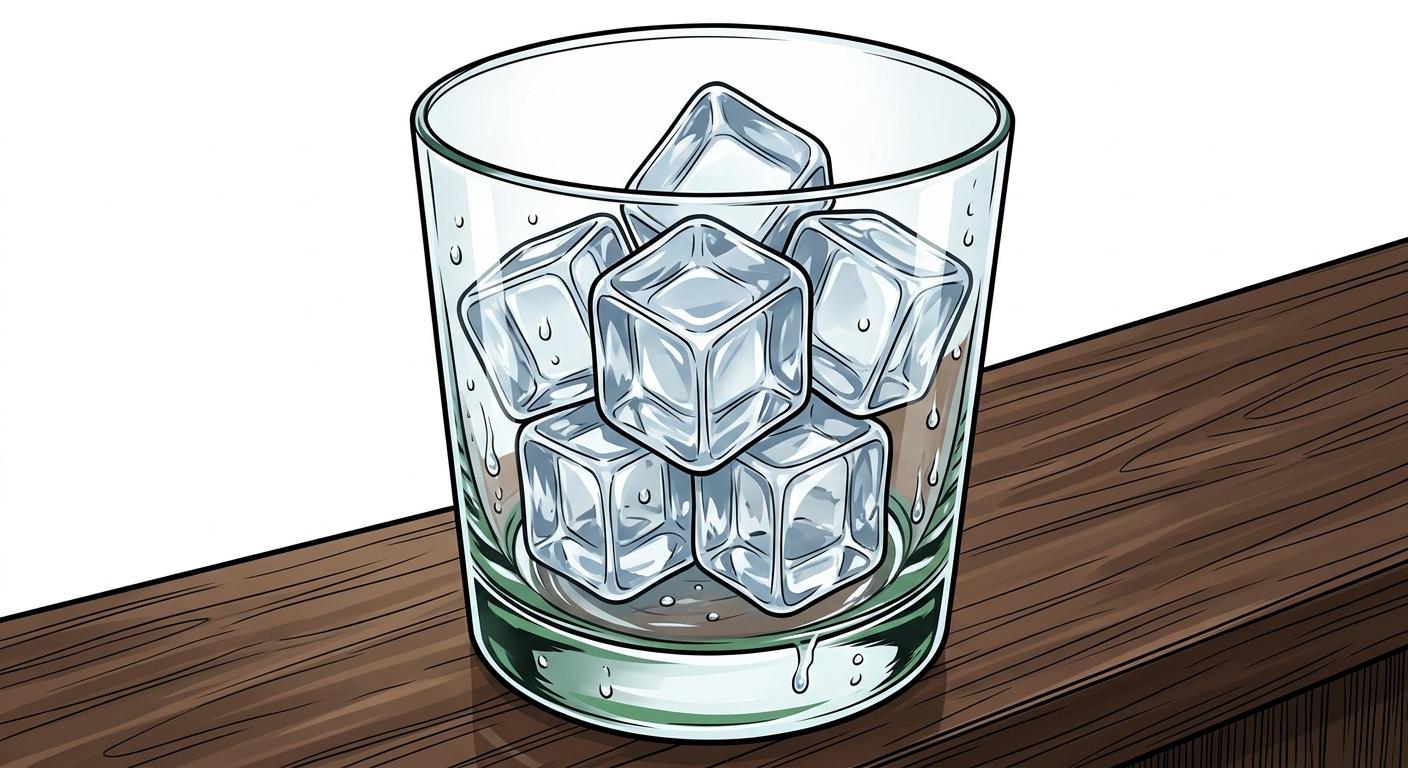 Illustration mnémonique pour le kanji 氷