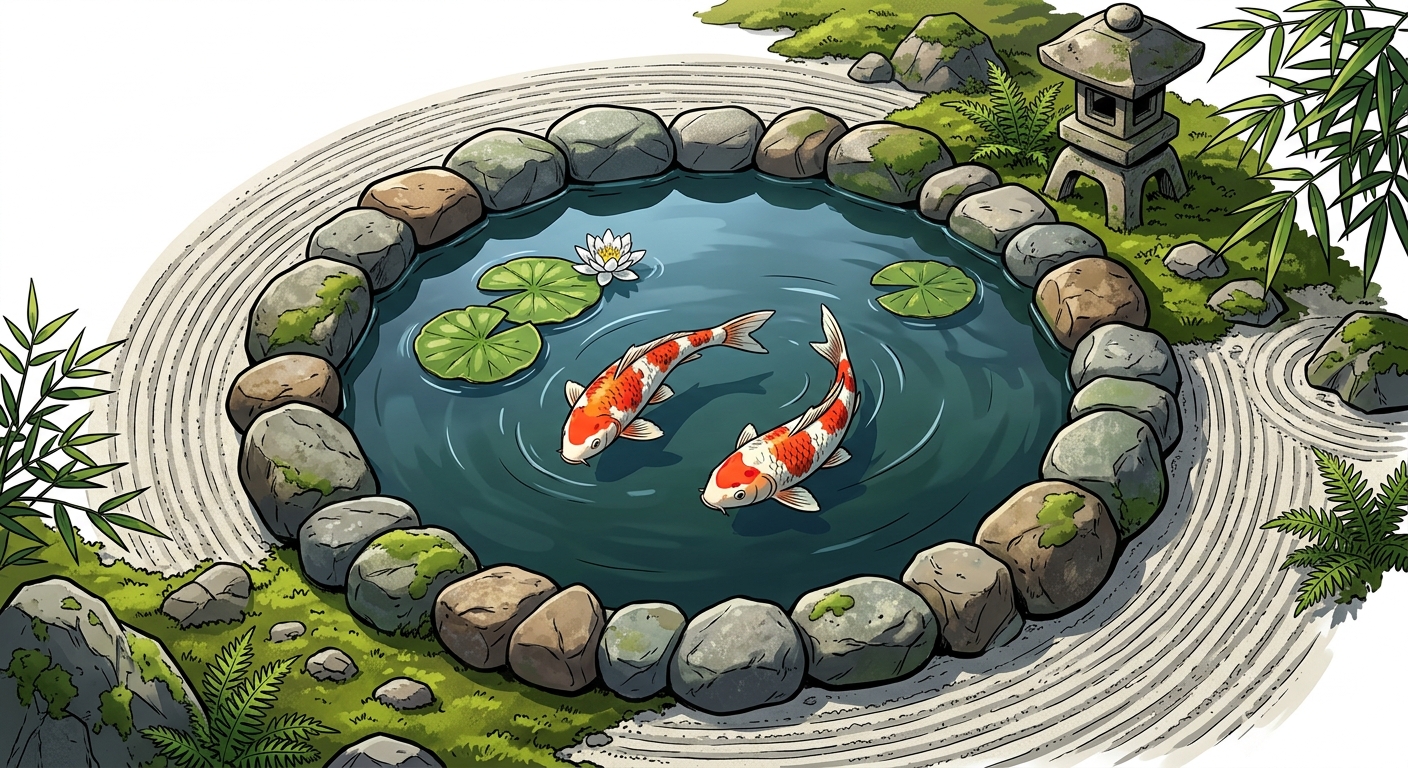 Ilustração mnemônica para o kanji 池