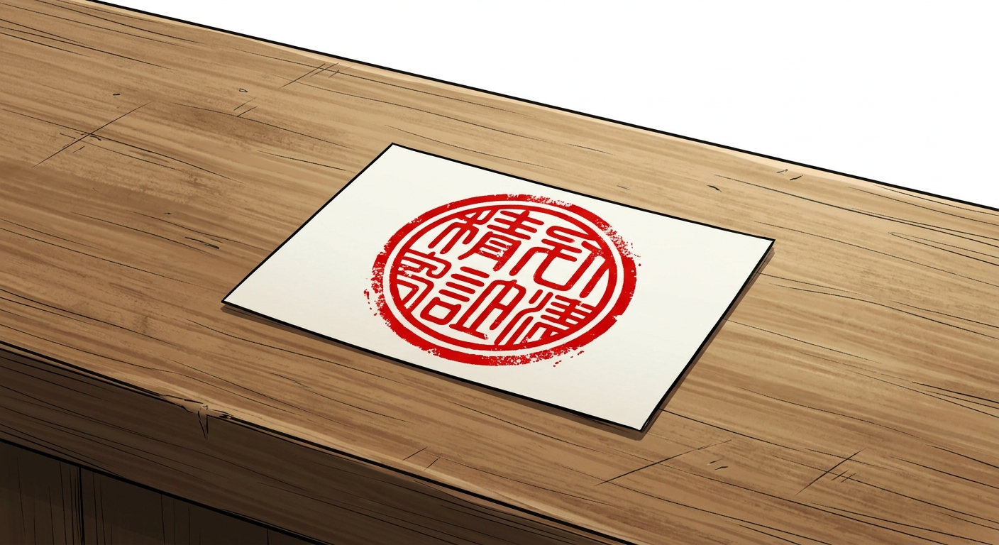 Ilustração mnemônica para o kanji 符