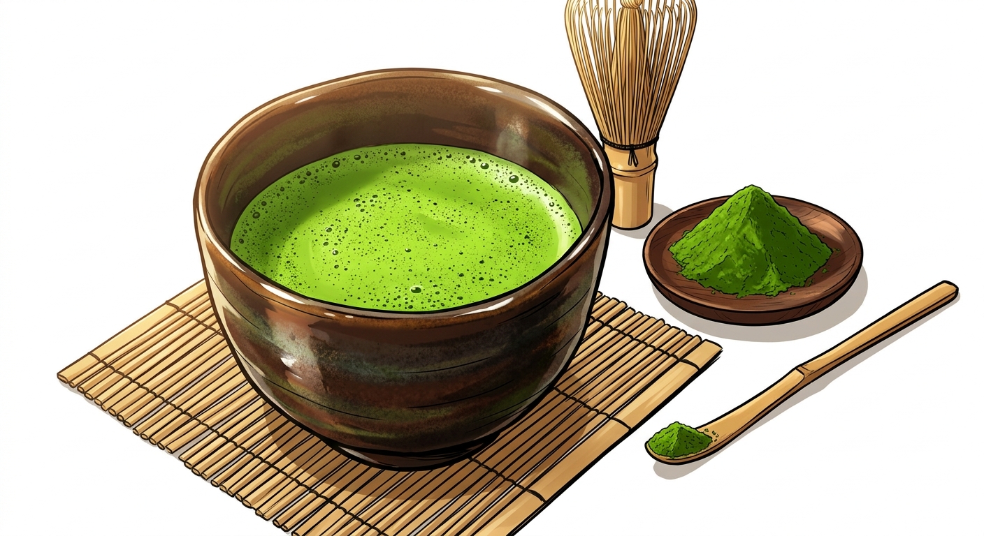 Ilustração mnemônica para o kanji 緑